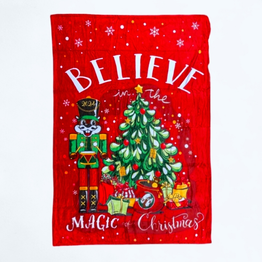Buc-ee's "Believe" Christmas Blanket